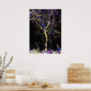 Poster Arbre Abstrait Moderne