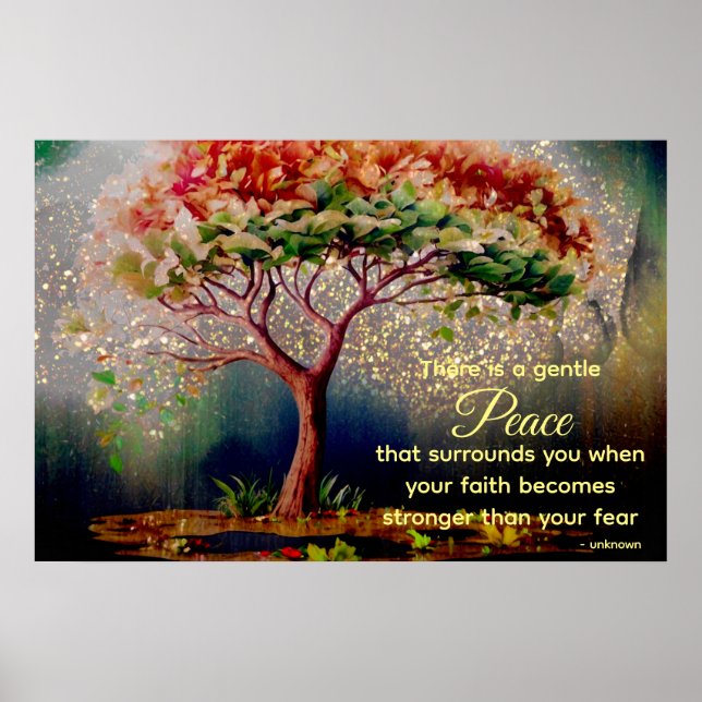 Poster *~* Arbre Artistique AP81 Citation de la foi de la (Devant)