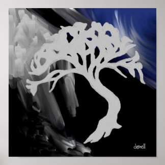 Poster Arbre Blanc