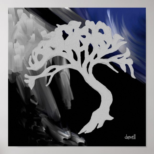 Poster Arbre Blanc (Devant)