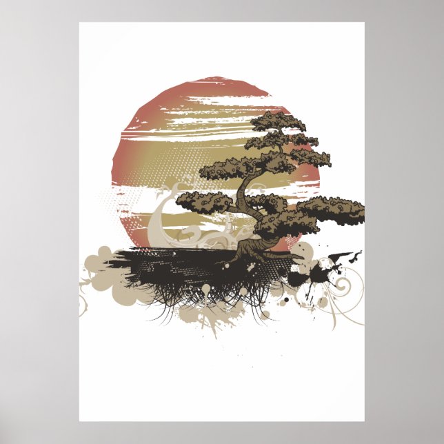 Poster Arbre bonsaï (Devant)