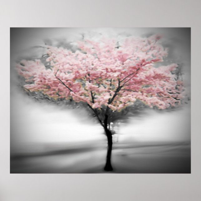 Poster Arbre cerise (Devant)
