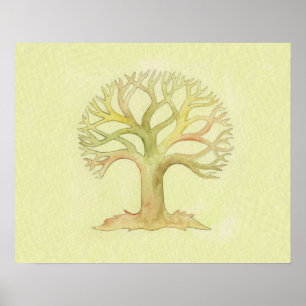 Poster Arbre coloré de copie d'art de la vie