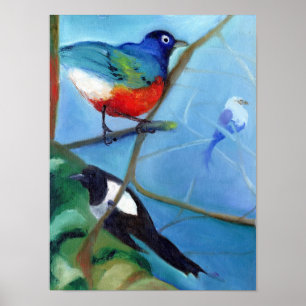 Poster Arbre complètement des oiseaux 2012