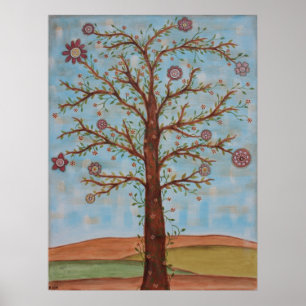 Poster Arbre d'affiche d'amour
