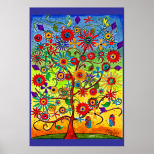 Poster Arbre d'affiche de la vie