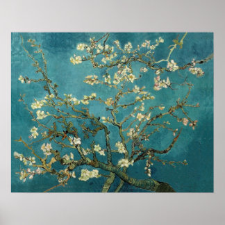Poster Arbre d'amande en fleurs par Van Gogh