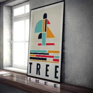 Poster Arbre dans l'art du Bauhaus.