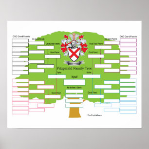 Poster Arbre de famille Fitzgerald