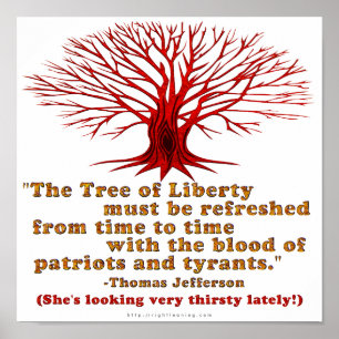 Poster Arbre de Jefferson de la liberté