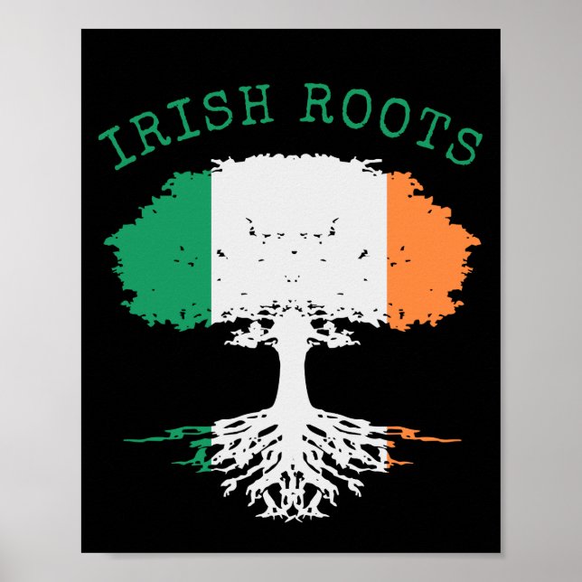 Poster Arbre de la famille des racines irlandaises (Devant)