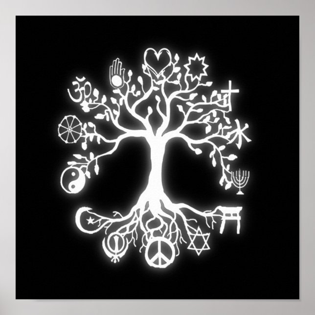Poster Arbre de la Paix - Luminosité blanche (Devant)