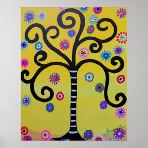 POSTER ARBRE DE LA PEINTURE DE LA VIE