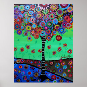 POSTER ARBRE DE LA VIE PEINTE PAR PRISARTS