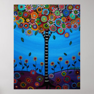 POSTER ARBRE DE LA VIE VII