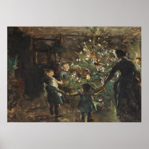 Poster Arbre de Noël Art Vintage