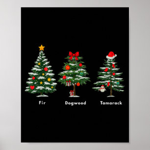 Poster Arbre de Noël avec Message Caché Subtil Anti Trump