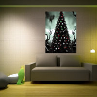 Arbre de Noël dans la forêt d'horreur | Art AI