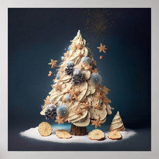 Poster Arbre de Noël de la pâtisserie de bonbons de Noël