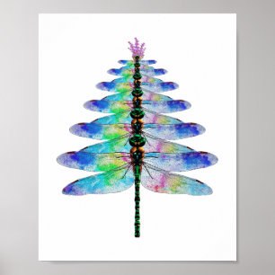 Poster Arbre de Noël dragonfly