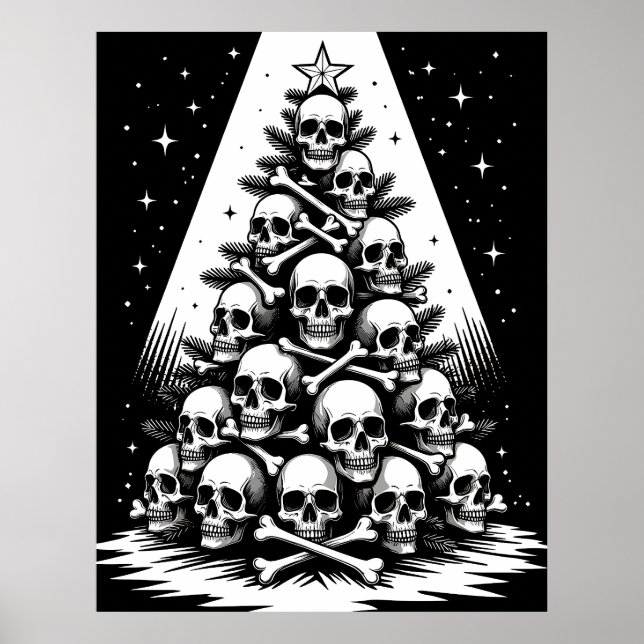 Poster Arbre de Noël gothique V (Devant)