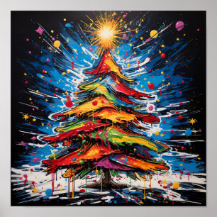 Poster Arbre de Noël Pop Art