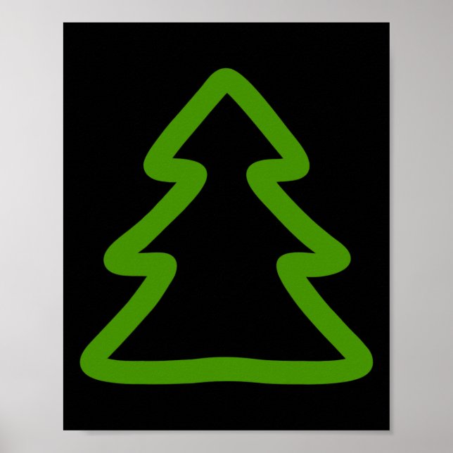 Poster Arbre de Noël simple (Devant)
