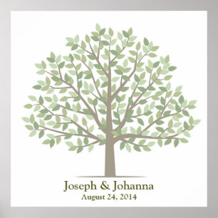 Poster Arbre de signature mariage - Classique