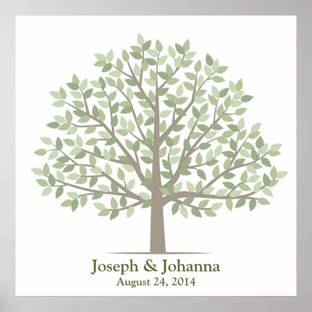 Poster Arbre de signature mariage - Classique (Devant)