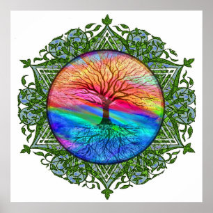 Poster Arbre de vie apaisant
