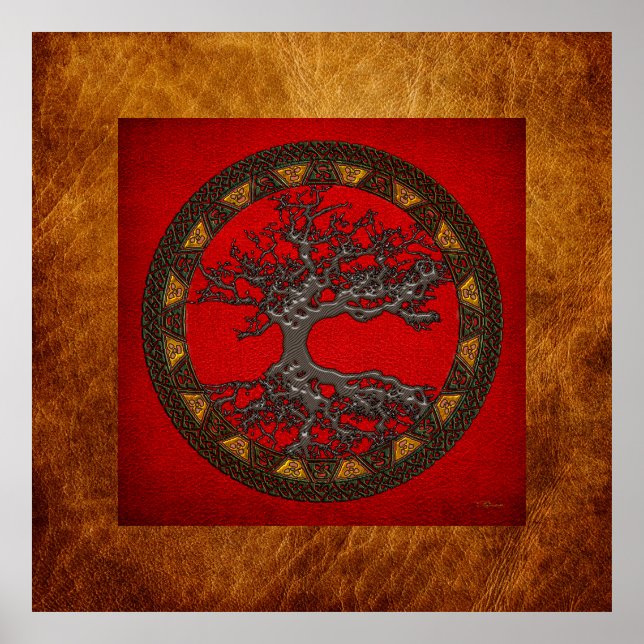 Poster Arbre de vie celtique (Devant)