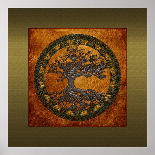 Poster Arbre de vie celtique (Devant)