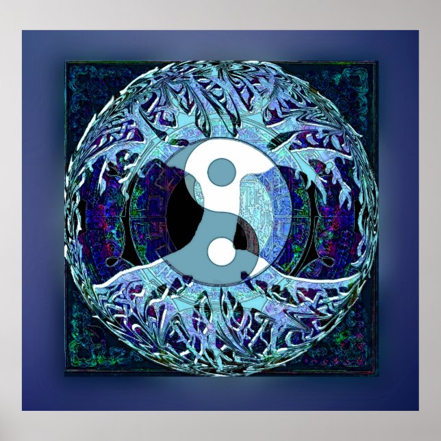 Poster Arbre de vie de Yin Yang (Devant)