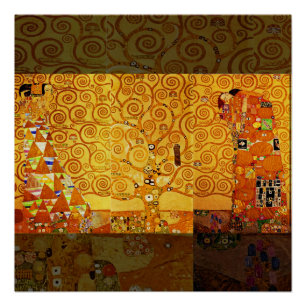 Poster Arbre de vie Gustav Klimt Nouveau