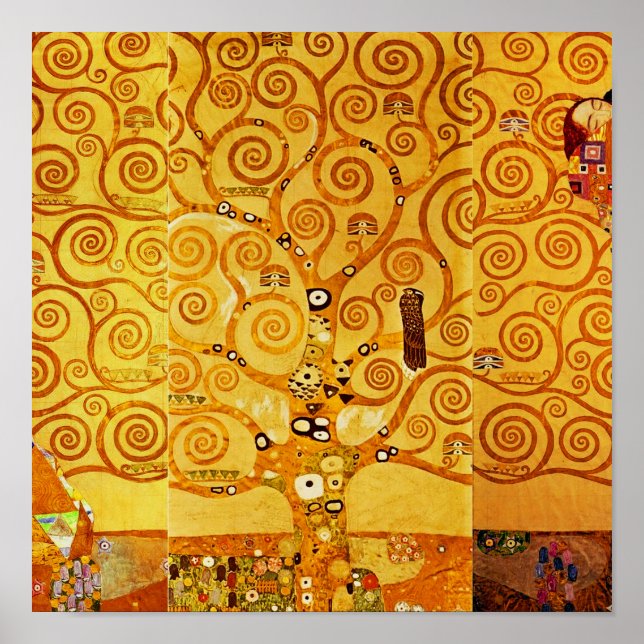 Poster Arbre de vie Gustav Klimt Nouveau (Devant)