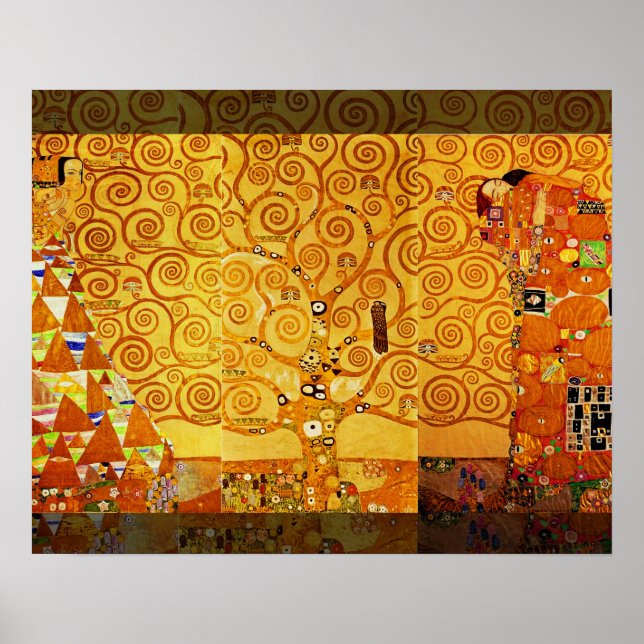 Poster Arbre de vie Gustav Klimt Nouveau (Devant)