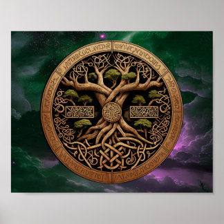 Poster Arbre de vie Yggdrasil