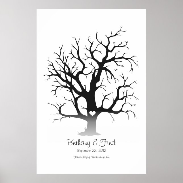 Poster Arbre d'empreintes digitales 40"x60" (Devant)
