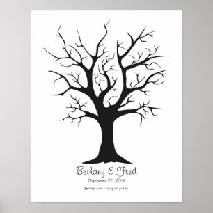 Poster Arbre d'empreintes digitales C - 11 po x 14 po