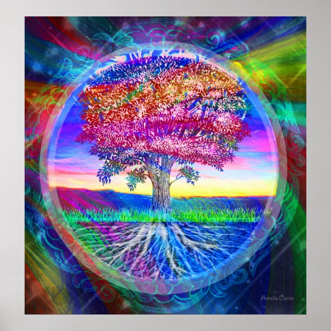 Poster Arbre des Bénédictions de la Vie (Devant)