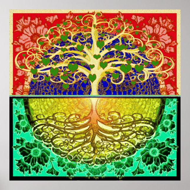 Poster Arbre des coeurs de vie (Devant)