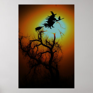 POSTER ARBRE D'HALLOWEEN