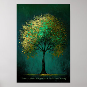 Poster Arbre doré