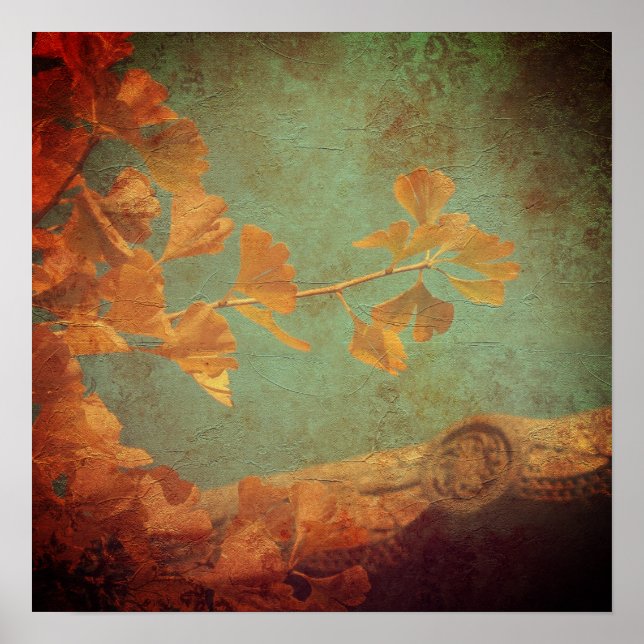 Poster Arbre doré (Devant)