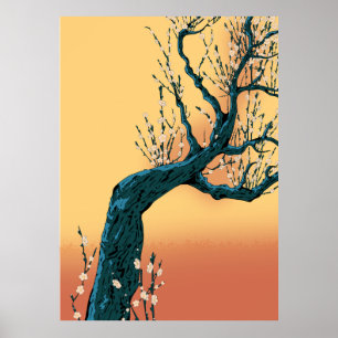 Poster Arbre en fleurs chinois
