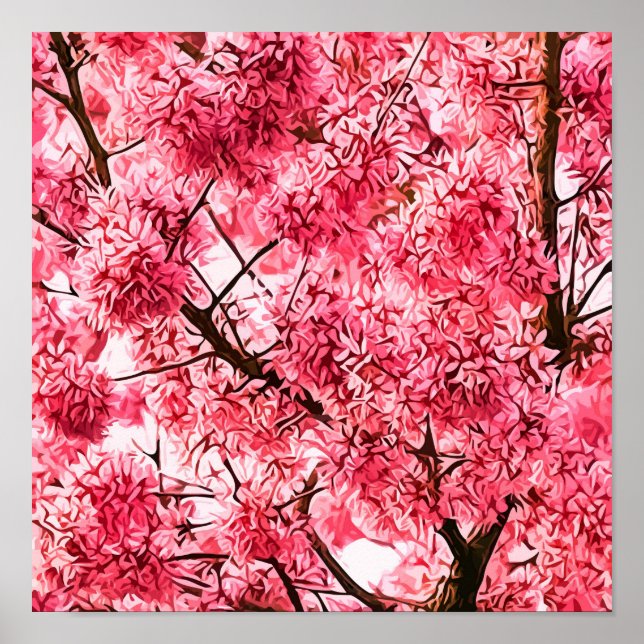 Poster Arbre en fleurs de cerisier japonais (2013) (Devant)