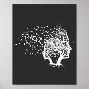 Poster Arbre Façades Avec Feuille soufflant Cool Concepti