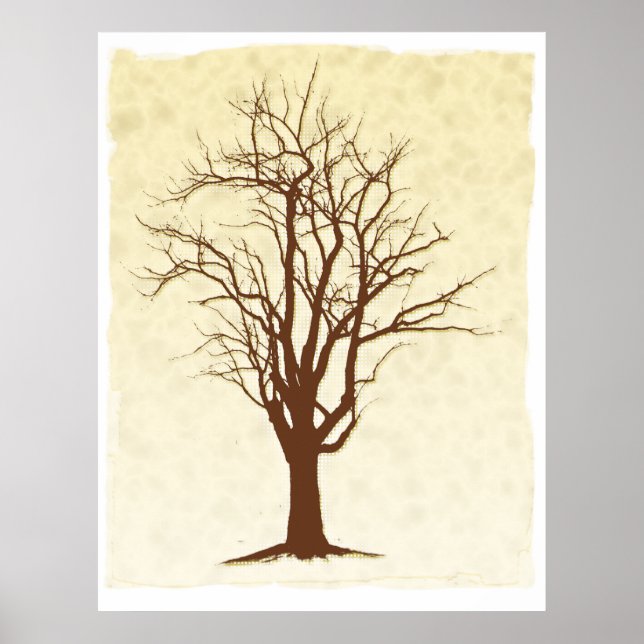 Poster Arbre foncé (Devant)