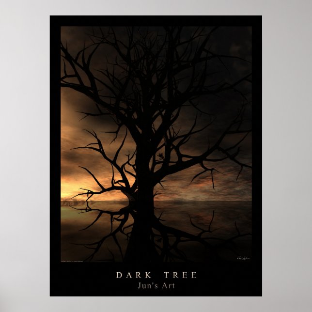 POSTER ARBRE FONCÉ (Devant)
