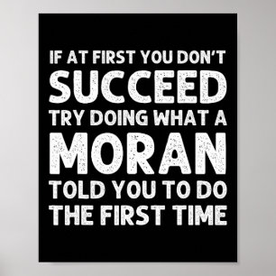 Poster Arbre généalogique de la famille Moran drôle Anniv